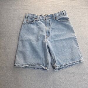 Vintage Levis 550 Relaxed Fit Light Wash Denim Shorts Made in USA W34 Mens Blue